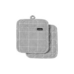 LADELLE Topflappen Eco Check, grey 21x21 cm 2 Stk.