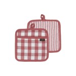 Ladelle Maniques Eco vichy 2 pièces, rouge/blanc