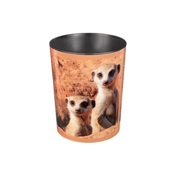 Läufer Papierkorb 13L Erdmännchen, Ø24,5x30 cm