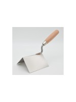 Laser & Tools Truelle à angles extérieurs avec manche en bois 110 x 75 mm, inoxydable