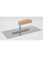 Laser & Tools Truelle lisse avec manche en bois 280 x 130 mm, inoxydable