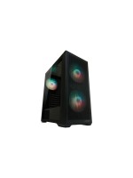 Lc-Power Midi Tower LC-717B-ON, Schwarz, 4x 2,5 + 3x 3,5 intern