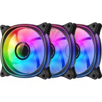 Gehäuselüfter LC-Pow LC-CF-120-ARGB-KIT-B, 3er Pack, 120x120x25mm, ARGB, Schwarz