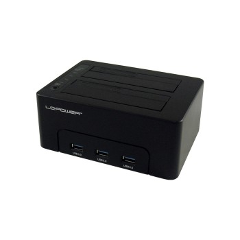 LC-Power LC-DOCK-U3-HUB, SATA HDD Dock., USB 3.0, schwarz, 3x USB3.0 HUB