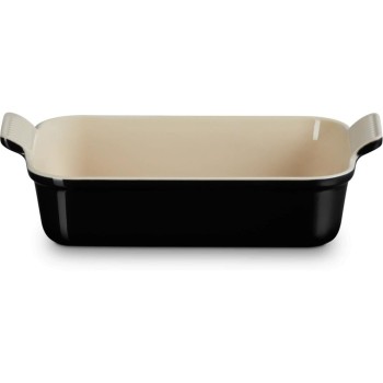 Le Creuset Plat à gratin Tradition, 26 cm Angulaire, Noir