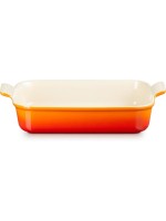 Le Creuset Plat à gratin Tradition, 32 cm Angulaire, Rouge vif