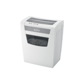 Leitz Aktenvernichter IQ Office, P-4, 8 Blatt, sehr leise, grau/weiss Leitz Aktenvernichter IQ Office, P-4, 8 Blatt, sehr leise, grau/weiss
