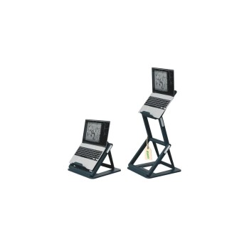 Leitz Ergo 2 in 1 Sitz-/Steh-Laptopständer, verstellbar, dunkelgrau