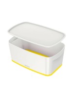 Leitz MyBox Klein, 5l, with Deckel, white/yellow, Aufbewahrungsbox  ,5 Liter