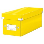 Leitz Aufbewahrungsbox CD yellow, for 30 CD-Hüllen, zusammenfaltbar