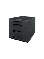Leitz Recycle Schubladenbox, 4 Schubladen, schwarz