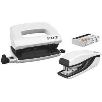 Leitz Set NeXXt WOW mini-perforateur et mini-agrafeuse Blanc perle Leitz Set NeXXt WOW mini-perforateur et mini-agrafeuse Blanc perle