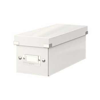 Leitz Aufbewahrungsbox CD weiss, für 30 CD-Hüllen, zusammenfaltbar