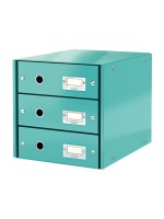 Leitz Schubladenbox mit 3 Schubladen, eisblau