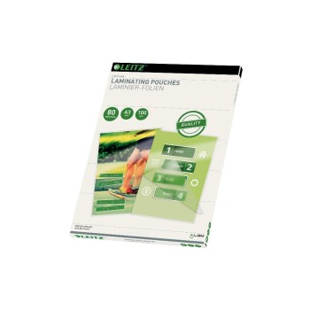 Leitz Heisslaminierfolien A3, 80 mic, 100 Stück Leitz Heisslaminierfolien A3, 80 mic, 100 Stück