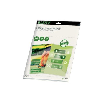 Leitz Heisslaminierfolien A4, 80 mic, 25 Stück Leitz Heisslaminierfolien A4, 80 mic, 25 Stück