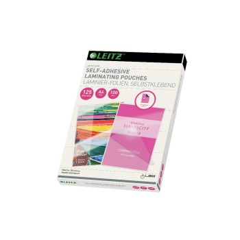 Leitz Heisslaminierfolien A4, 125 mic, 100 Stück, selbstklebend Leitz Heisslaminierfolien A4, 125 mic, 100 Stück, selbstklebend