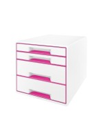 Leitz WOW CUBE, pink metallic, 4 Schubladen