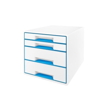 Leitz WOW CUBE, blau metallic, 4 Schubladen