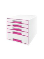 Leitz WOW CUBE, pink metallic, 5 Schubladen