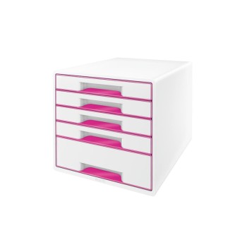 Leitz WOW CUBE, pink metallic, 5 Schubladen