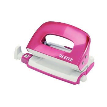 Leitz WOW Kleiner Locher NeXXt, pink metallic, 10 Blatt, Metall Leitz WOW Kleiner Locher NeXXt, pink metallic, 10 Blatt, Metall