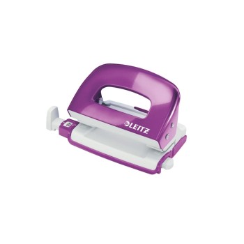 Leitz WOW Kleiner Locher NeXXt, violett metallic, 10 Blatt, Metall Leitz WOW Kleiner Locher NeXXt, violett metallic, 10 Blatt, Metall