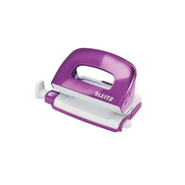 Leitz WOW Kleiner Locher NeXXt, violett metallic, 10 Blatt, Metall Leitz WOW Kleiner Locher NeXXt, violett metallic, 10 Blatt, Metall