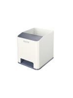 Leitz WOW Sound Stifteköcher Duo Colour, perlweiss