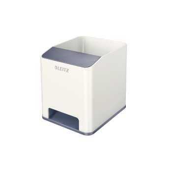 Leitz WOW Sound Stifteköcher Duo Colour, perlweiss Leitz WOW Sound Stifteköcher Duo Colour, perlweiss