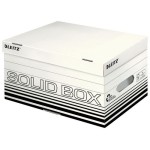 Leitz Boîte d’archivage Solid Box S Couvercle à charnière, 10 pièces, noir