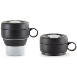 Lékué Gobelet isotherme Mug to go 350 ml, Gris/Noir