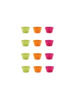 Lékué Moule à muffins Silicone, multicolore, set de 12