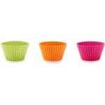 Lékué Moule à muffins Silicone, multicolore, set de 6