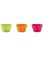 Lékué Moule à muffins Silicone, multicolore, set de 6