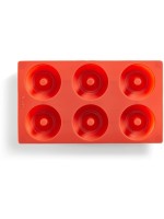 Lékué Plat de cuisson des beignets Silicone, Rouge, 6 alvéoles