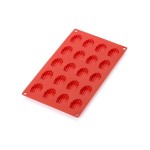 Lékué Madeleinebackform 20 Mulden, Silikon, Rot