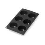 Lékué Moule à muffins Silicone, Noir, 6 alvéoles