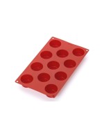 Lékué Moule à muffins Silicone, Rouge, 11 alvéoles