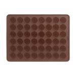 Lékué Tappetino da forno per macaron Silicone, Marron
