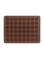 Lékué Tappetino da forno per macaron Silicone, Marron