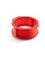 Lékué Springform 15cm with Teller, Silikon/Keramik, red/white