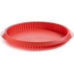 Lékué Moule à quiche Silicone, ø 28 cm, rouge