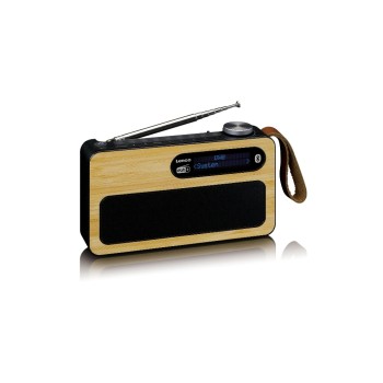 Lenco PDR-040, Portables DAB+ Radio, Bambus schwarz, bis 16h Akku Lenco PDR-040, Portables DAB+ Radio, Bambus schwarz, bis 16h Akku