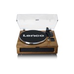 Lenco LS-410WA, Plattenspieler, Braun, Riemenantrieb, 33/45 RPM, 4 Lautsprecher