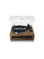 Lenco LS-410WA, Plattenspieler, Braun, Riemenantrieb, 33/45 RPM, 4 Lautsprecher