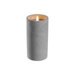Leonardo Bougie Silenzio LED, 15 cm, gris