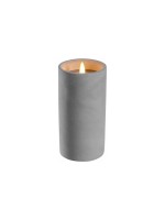 Leonardo Bougie Silenzio LED, 15 cm, gris