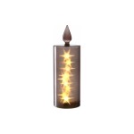 Leonardo LED Kerze Silenzio 27 grau, GK/LED Kerze D:9cm, H:30cm