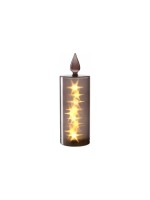 Leonardo Bougie Silenzio LED, 30 cm, gris